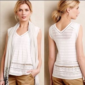 Anthropologie Maeve Ladder Lace Tank